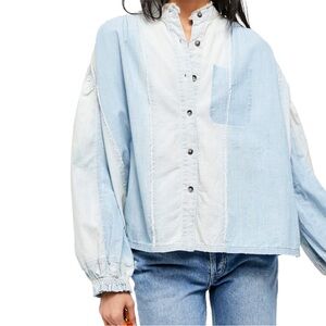 NWOT We the free set sail denim top